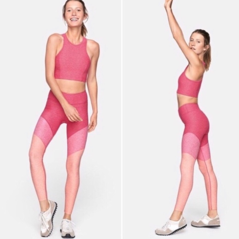 Outdoor Voices Pink Color Block Leggings